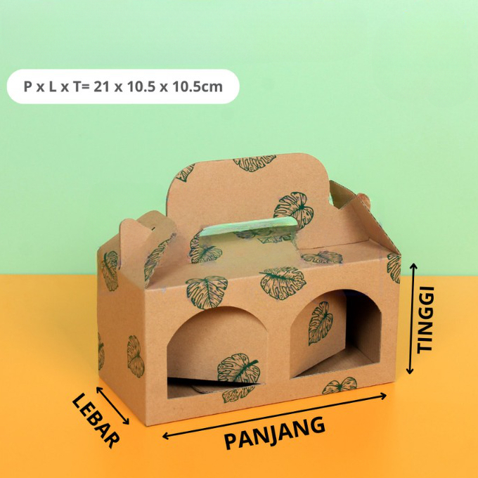 

(10pcs) box tenteng toples jar kue kering 600ml isi 2 dus hampers packaging ukuran 21x 10,5x 10,5cm