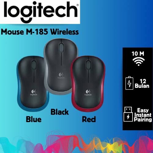 Mouse Logitech M185 Wireless Original / Mouse Wireless Logitech M-185 Wireless Original Garansi Resm