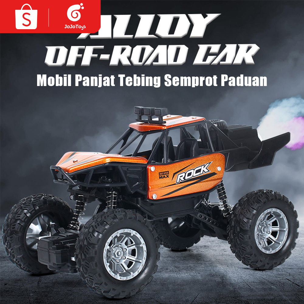 JOJOTOY Mobil Remote Control Besar Mainan Spray Offroad Alloy Climbing Car RC Rock Crawler Off-road 