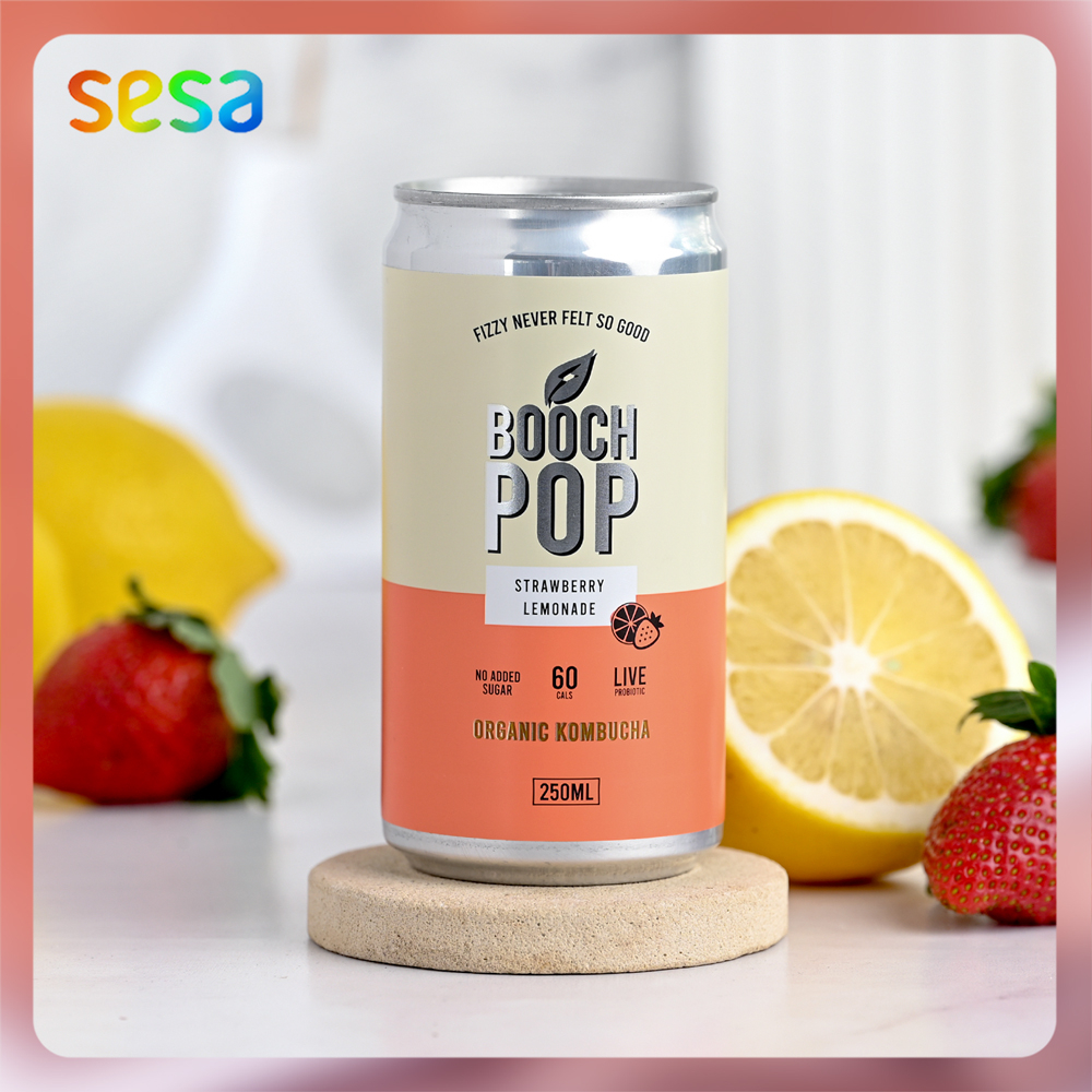 

BOOCH POP Organic Kombucha Strawberry Lemonade 250ml - Minuman Segar