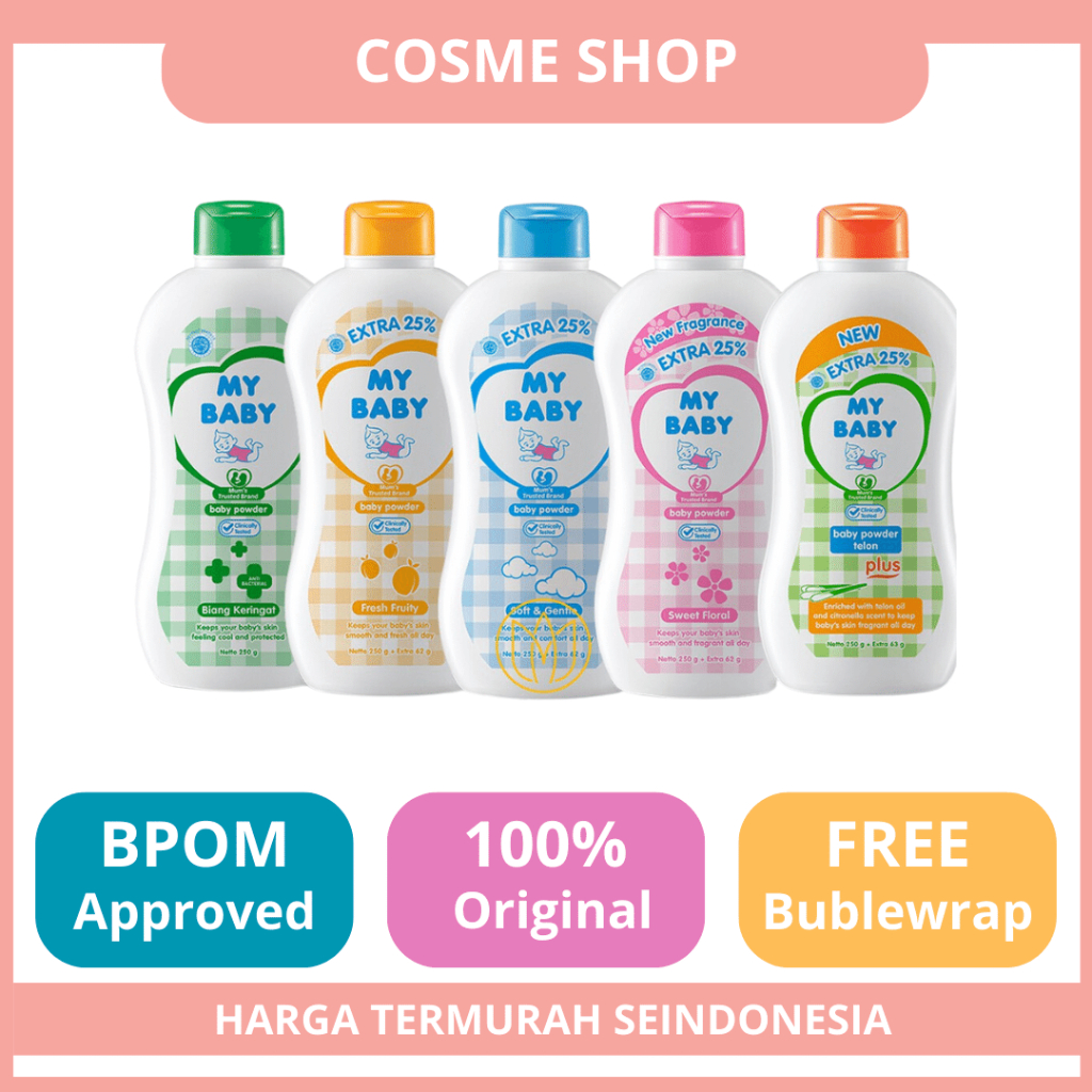 My Baby Powder Bedak Bayi 100gr+25gr/Bedak Bayi/My baby Bedak Bayi
