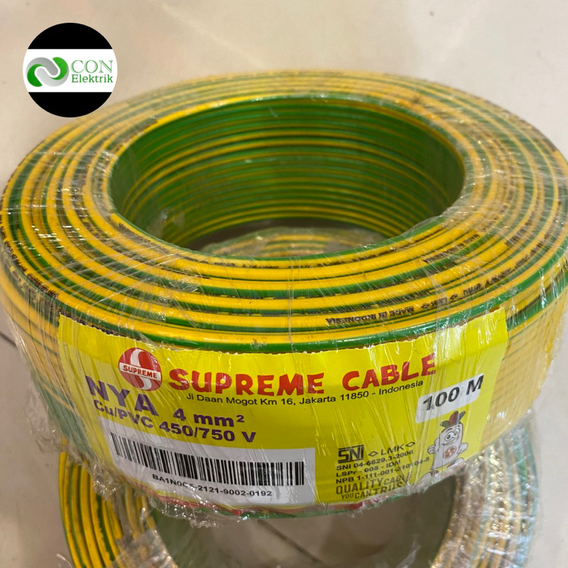 KABEL SUPREME NYA 4MM 100 METER / KABEL KAWAT NYA 4MM 100M SUPREME