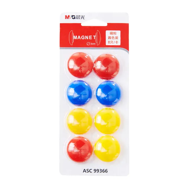 

M&G 8pcs Magnetic Button 3colors Φ30mm