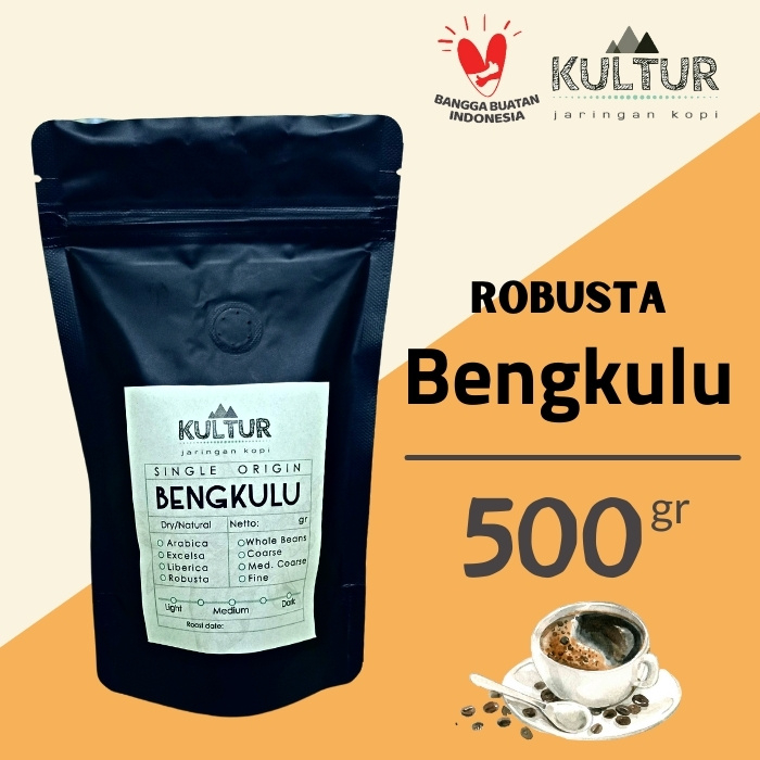 

COFFEE BEAN BIJI KOPI ROBUSTA BENGKULU 500 GR