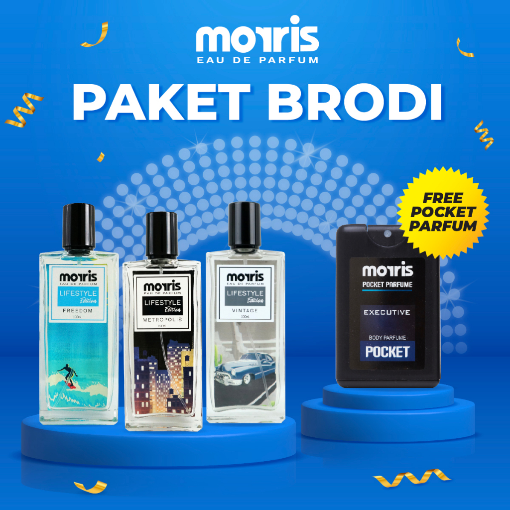 [BUY 3 GET 4] Morris Bundle Special BRODI [Lifestyle Metropolis+Freedom+Vintage] GRATIS POCKET PARFU