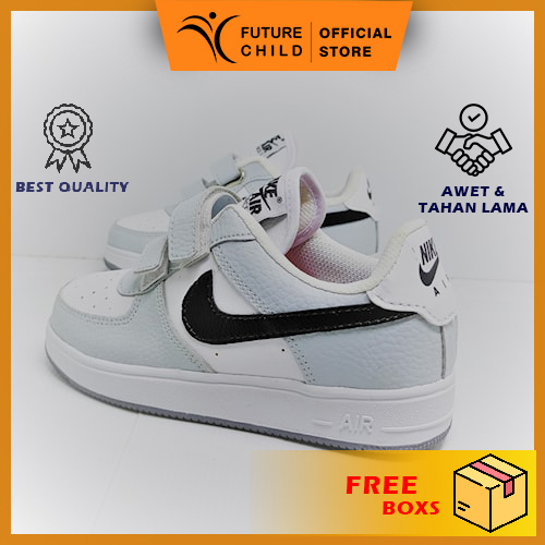 Sepatu Sneakers Anak Laki Laki Perempuan Umur 4 - 7 Tahun Abu