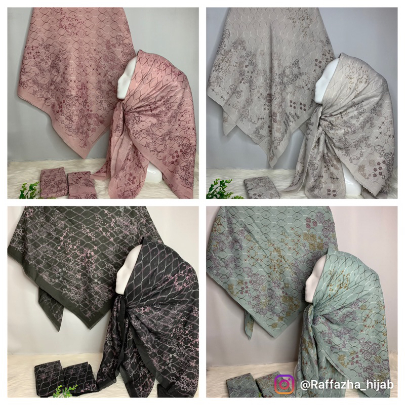 hijab segi empat motif hijab printing kerudung motif kerudung segi empat printing voal premium laser