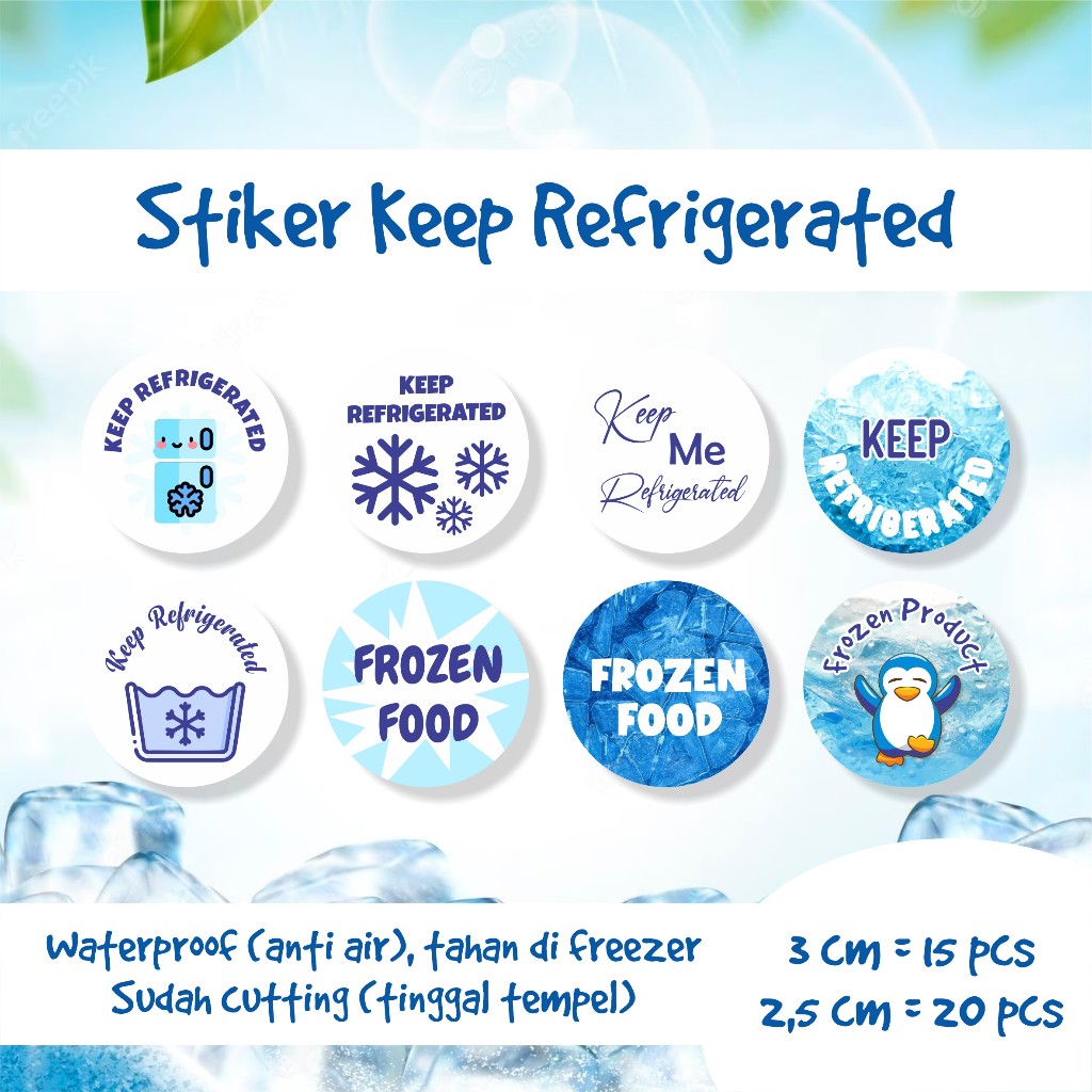 

Stiker Keep Refrigerated Stiker Simpan Dalam Kulkas Waterproof Anti Air