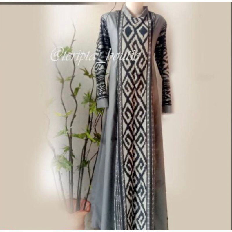 Abaya tenun gamis tenun troso