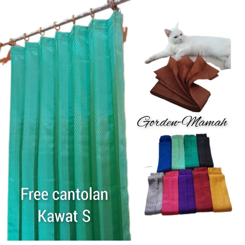 gorden polos jendela / gorden plisket motif kawat s / gorden jendela minimalis / gorden pintu murah