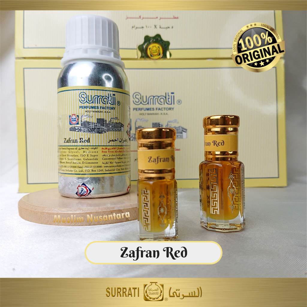 Parfum Surrati Zafran Red Original / Bibit Parfum Aroma Jafaron Merah Termurah
