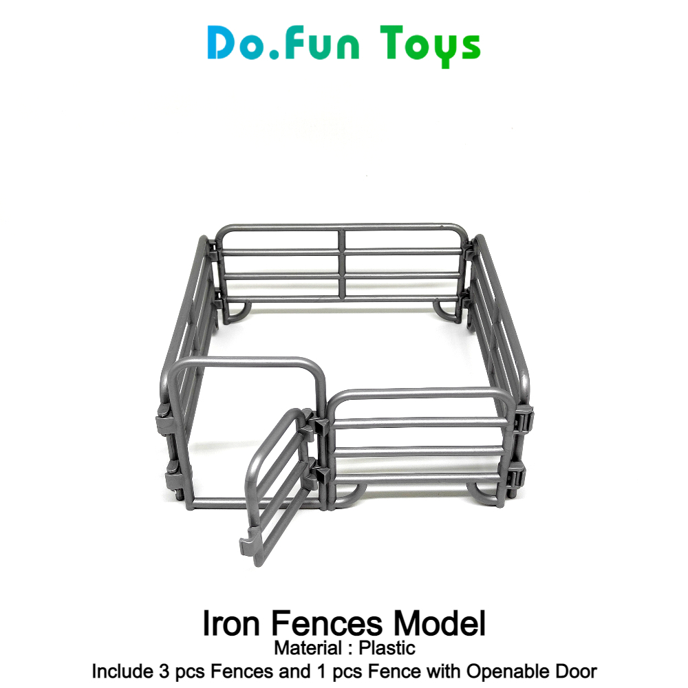 Mainan Miniatur Diorama Pagar Besi / Pagar Kandang Hewan / Iron Fences