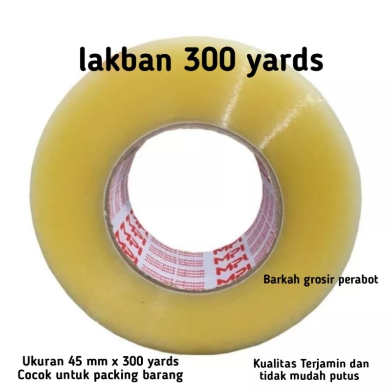 

Bisa COD Lakban bening 300 yards packing paket barang tebal tebel