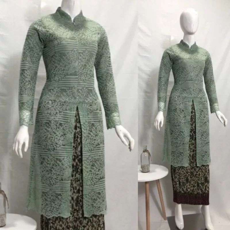 Rani_Kebaya - Setelan Baju Kebaya Kondangan Tunik Kurung Model Busui Lengan Panjang ~ Pakaian Tradis
