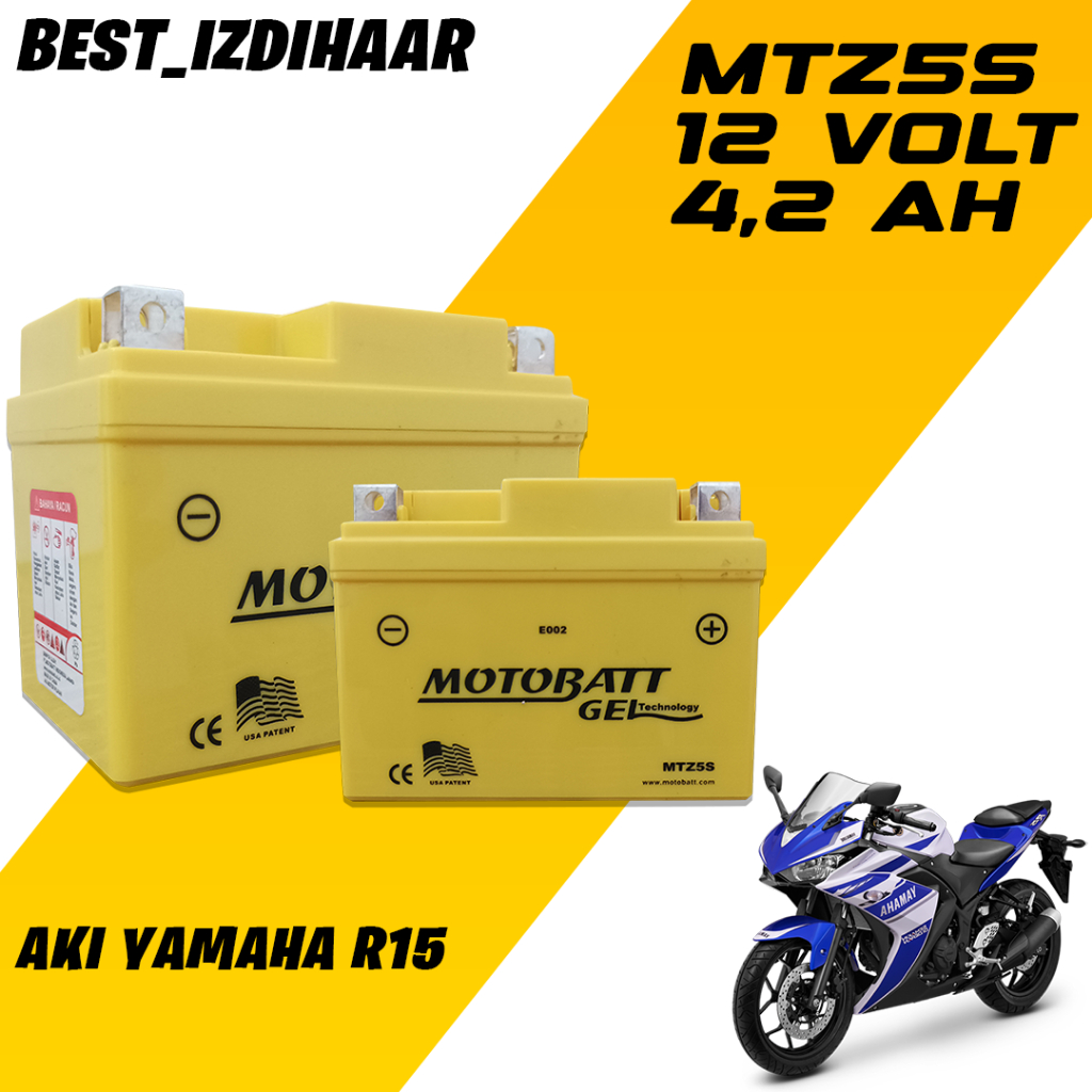 AKI YAMAHA R15 MERK MOTOBATT MTZ5S,AKI R15,AKI MOTOBATT ORIGINAL 100%