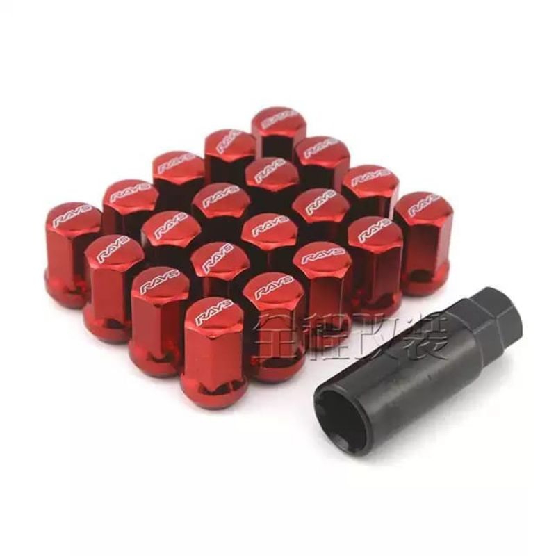 [20 PCS] LUG NUT RACING RAYS MUR RODA BAUT VELG MOBIL DATSUN GO+ PANCA CROSS