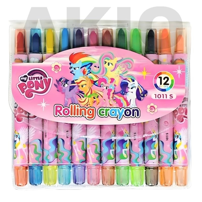 

Crayon Putar Mini Karakter MY LITTLE PONY UNICORN PEGASUS 12 WARNA Rolling Twist Krayon Anak Aman