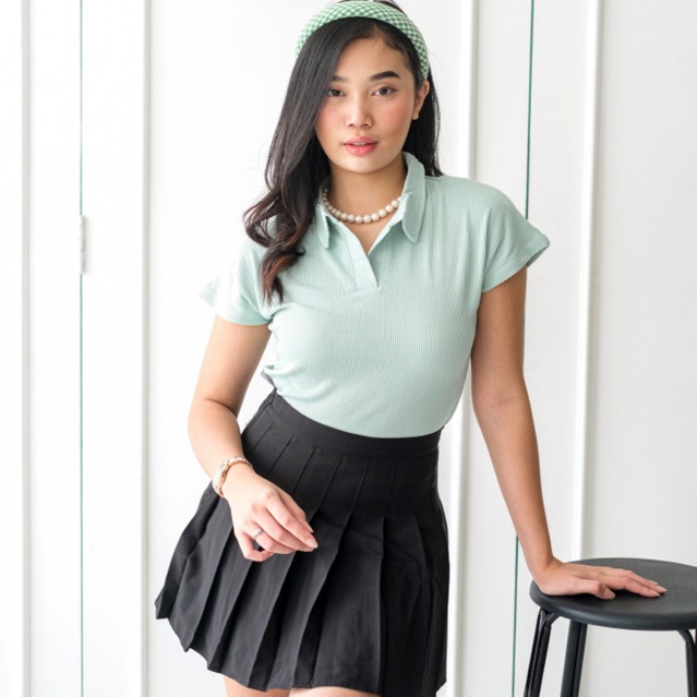 Coconuts - Raisa Top Atasan Wanita Olahraga Tennis Top Golf Top Padel Top Sport Wear