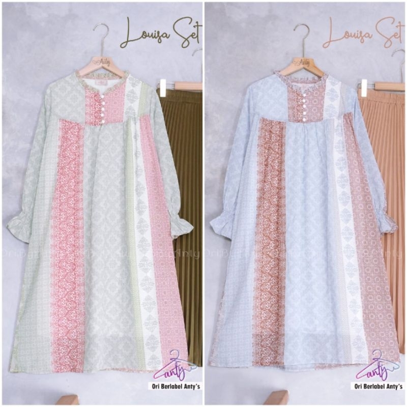 LOUISA SET/ SETELAN TUNIK ROK SKIRT PREMIUM ORI ANTY