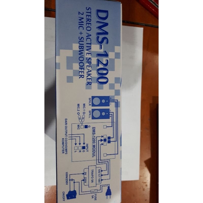 AKTIP SPEAKER STEREO BUILT IN SUBWOOFER DMS-1200 DMS1200 TOSHIBA