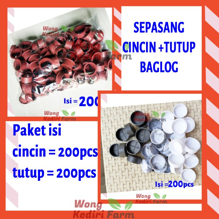 

Cincin jamur tiram + tutup 1 Kg isi Cincin 200 pcs Dan Tutup 200 pcs
