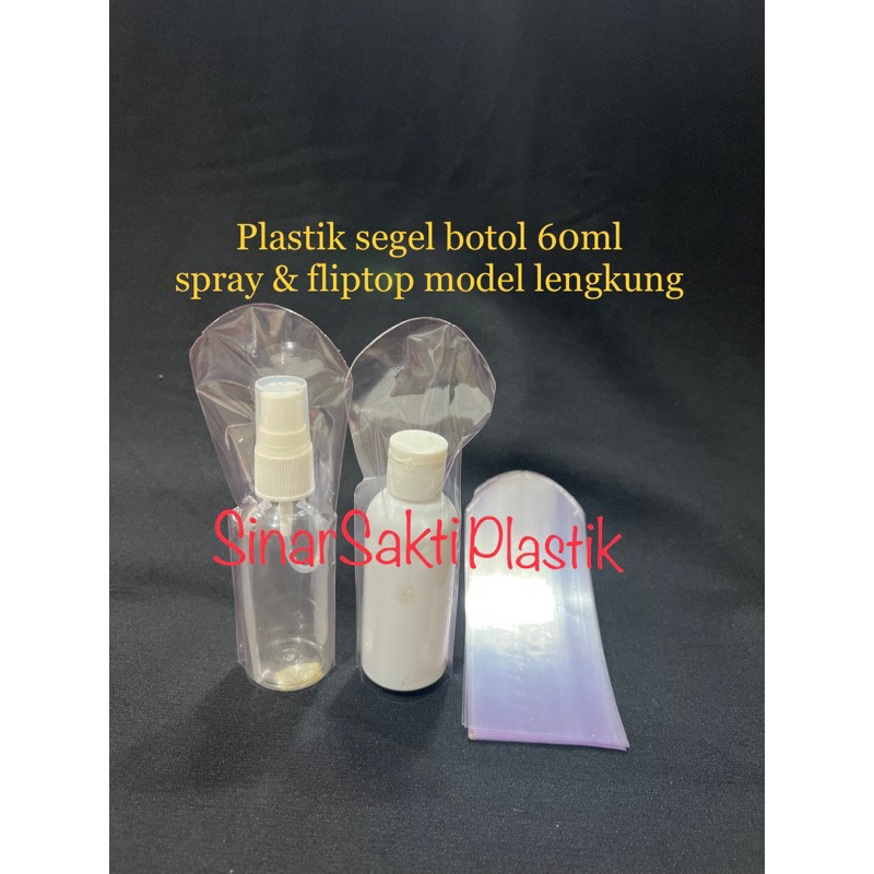 Plastik segel botol 60ml seal atas untuk botol spray dan fliptop 60ml