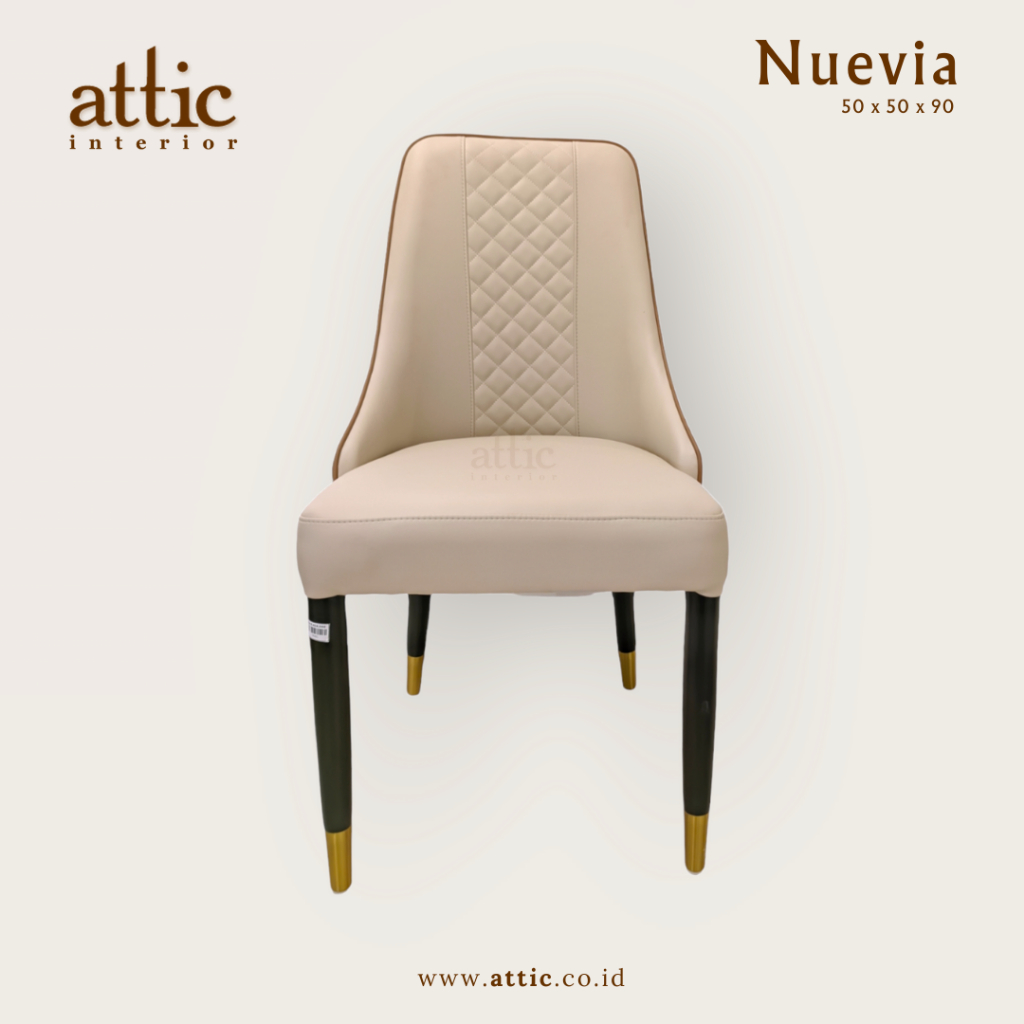 NUEVIA Kursi Makan Kulit Sintetis Dining Chair Dining Set Modern Import Kursi Hotel Kitchen Set Kurs