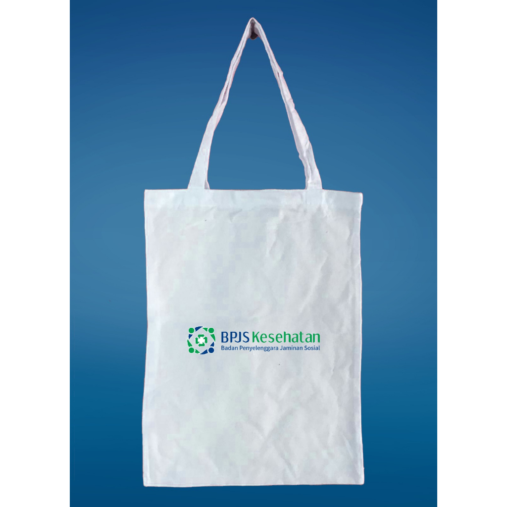 Totebag Baby Canvas Custom Motif Logo BPJS KESEHATAN / Tas Souvenir
