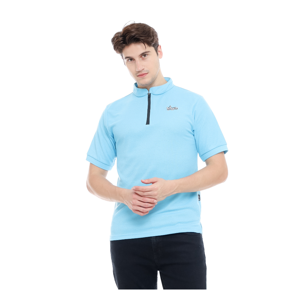 Kaos polo kerah pria kancing suke logo full bordir & tag | Polo shirt lengan pendek pria |