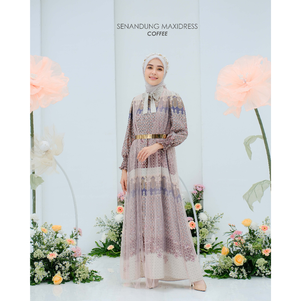 Mayoutfit Peony Set Series Coffee | Sarimbit Lebaran Baju Muslim Raya Keluarga-Senandung Coffee