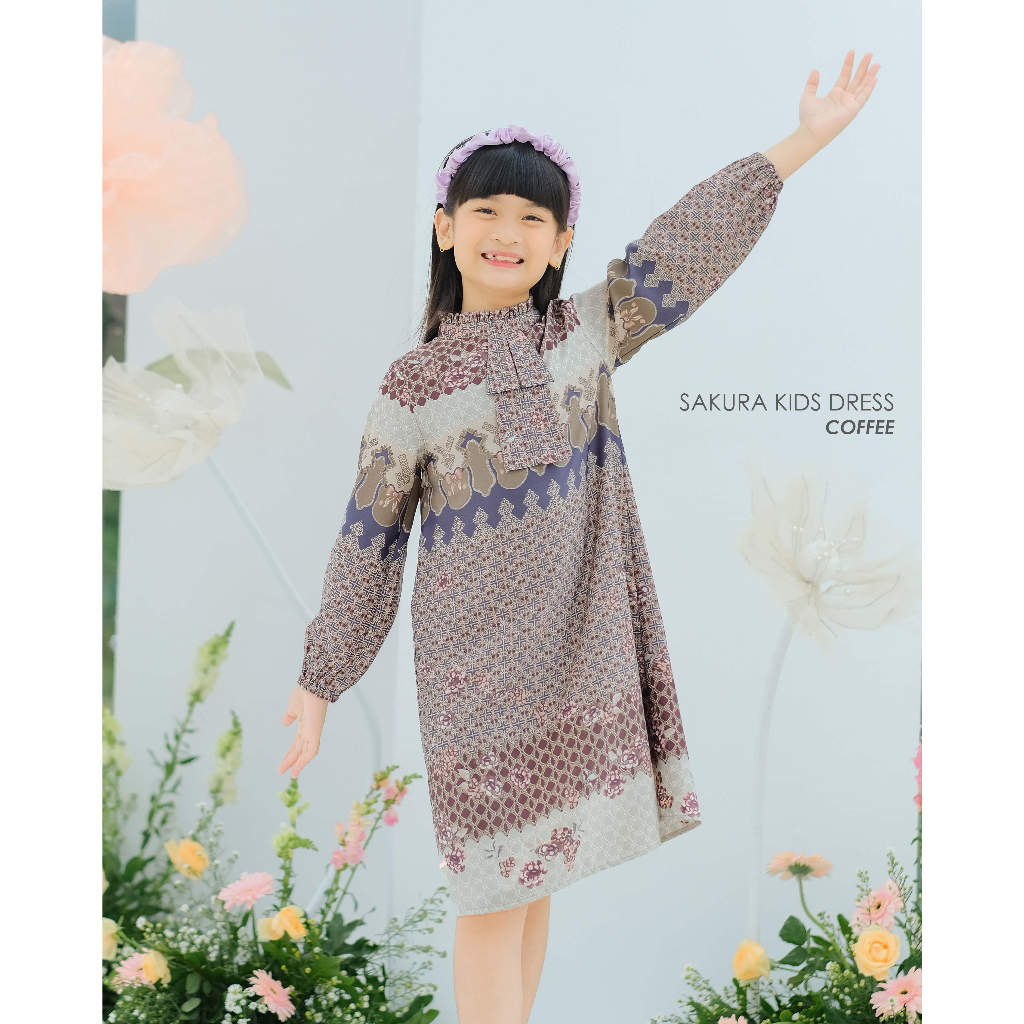 Mayoutfit Peony Set Series Coffee | Sarimbit Lebaran Baju Muslim Raya Keluarga-4