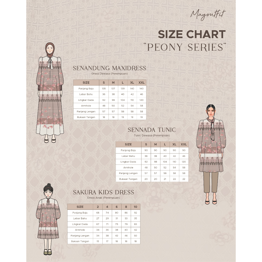 Mayoutfit Peony Set Series Silver Gray | Sarimbit Lebaran Baju Muslim Raya Keluarga-6