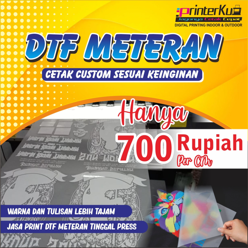 

Print DTF Meteran Siap Press