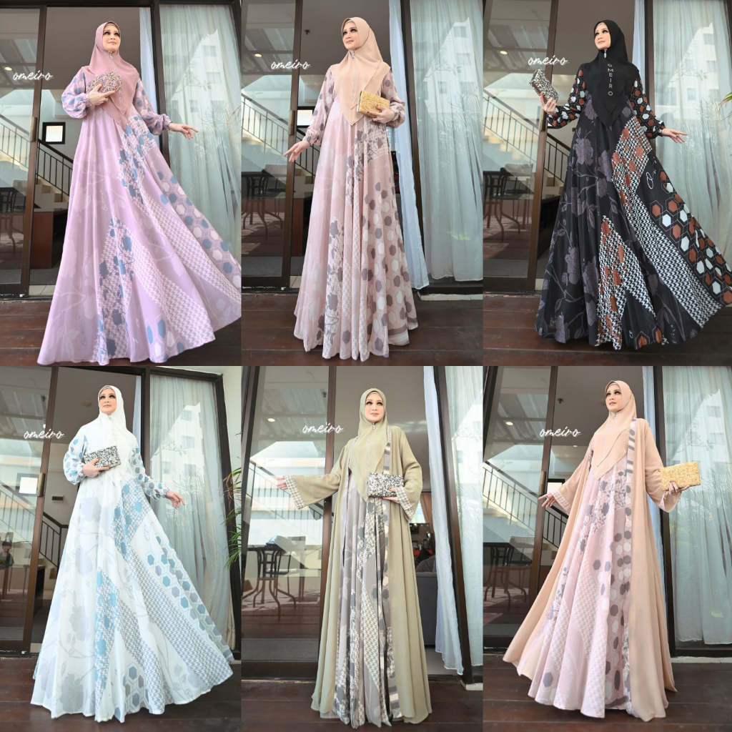 ORIGINAL Gamis Syari QUEEN BEYZA BY OMEIRO - Umroh LEBARAN REALPIC 100% ORI