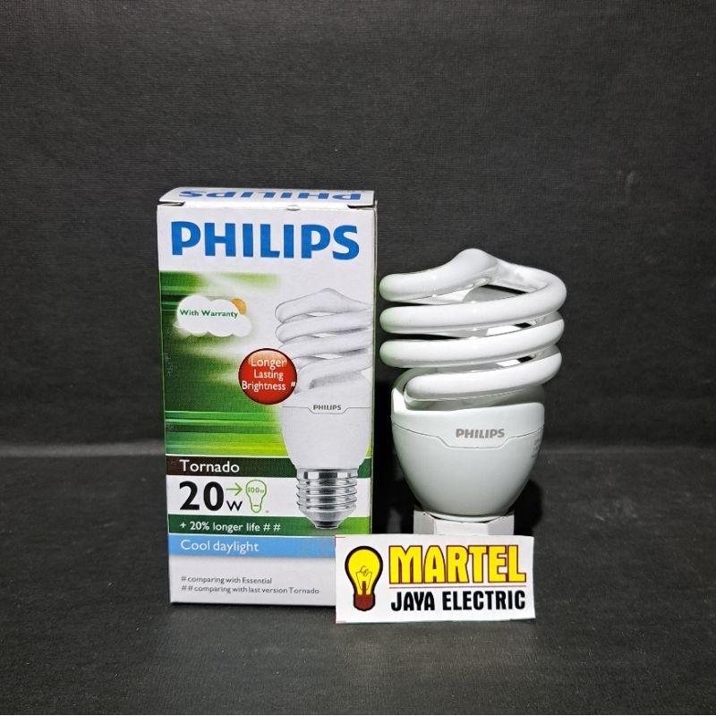 Lampu philips tornado 20W / lampu spiral philips 20 WATT - PUTIH
