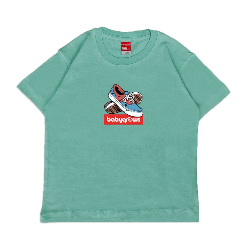 Kaos Anak Hijau Tosca " Shoes " - Babygrows