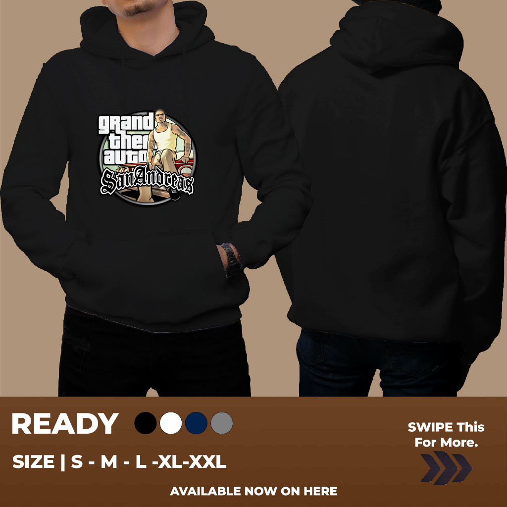 HOODIE GTA 5 SAN ANDREAS 02 KEREN BANGET UNTUK PRIA