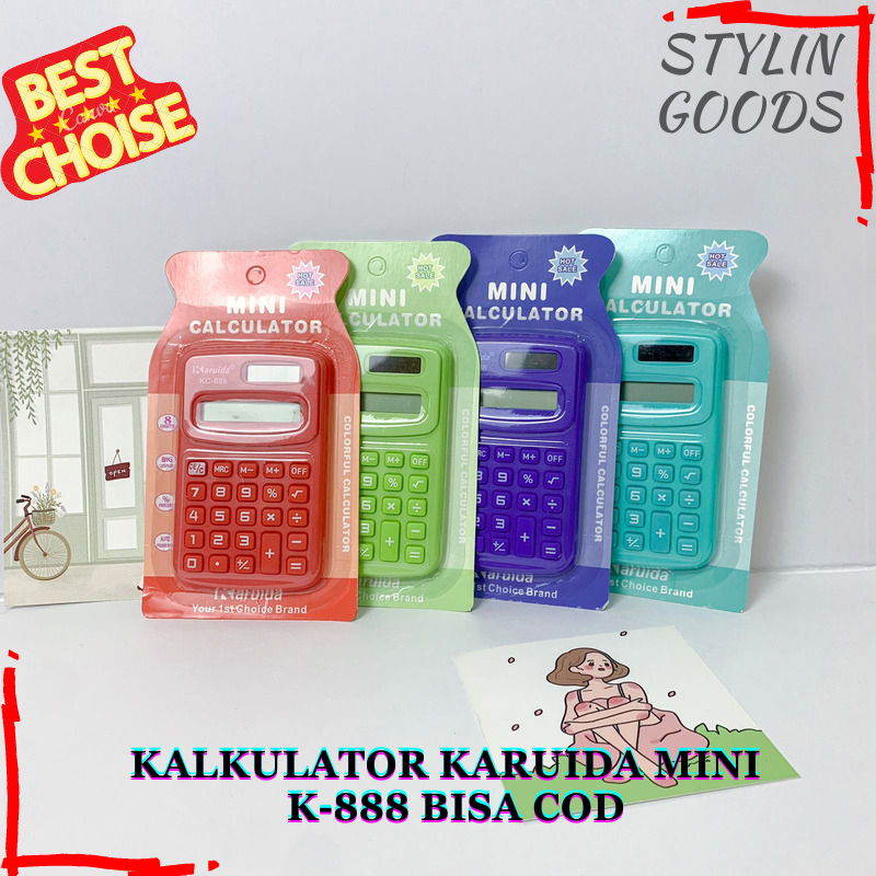 

KALKULATOR ALAT BANTU HITUNG 8 DIGIT KARUIDA MINI K-888 CALCULATOR COLORFUL CALCULATOR ALAT TULIS ATK FANCY BISA COD