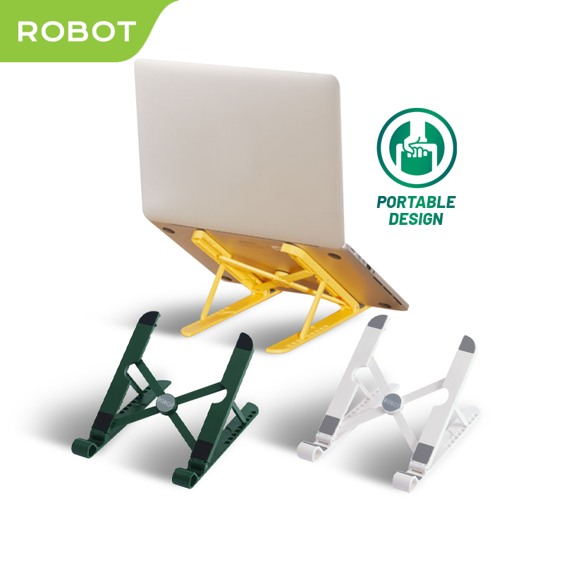 ROBOT Stand Laptop Portable Lipat Anti Slip Kompatibel Semua Laptop RT-LS03 Original Garansi 1 Tahun