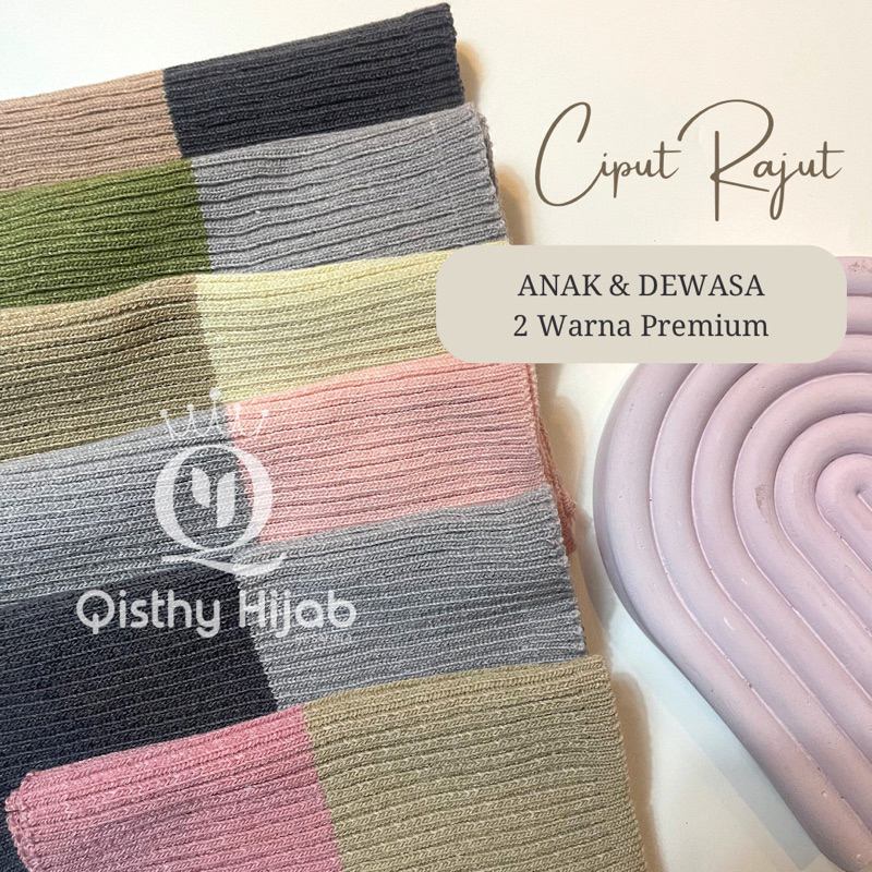 QISTHY HIJAB - CIPUT RAJUT Dewasa | Bandana polos premium/ Inner hijab premium / Daleman jilbab mura