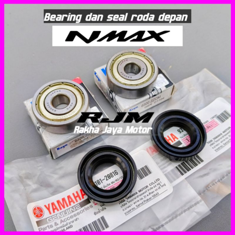 BEARING DAN SEAL RODA DEPAN YAMAHA NMAX AEROX/BEARING LAHAR LAHER LAKER KLAHAR KLAHER SEAL SIL RODA 