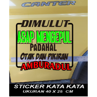 STIKER KACA MOBIL BODY PINTU CANTER TRUK DLL
