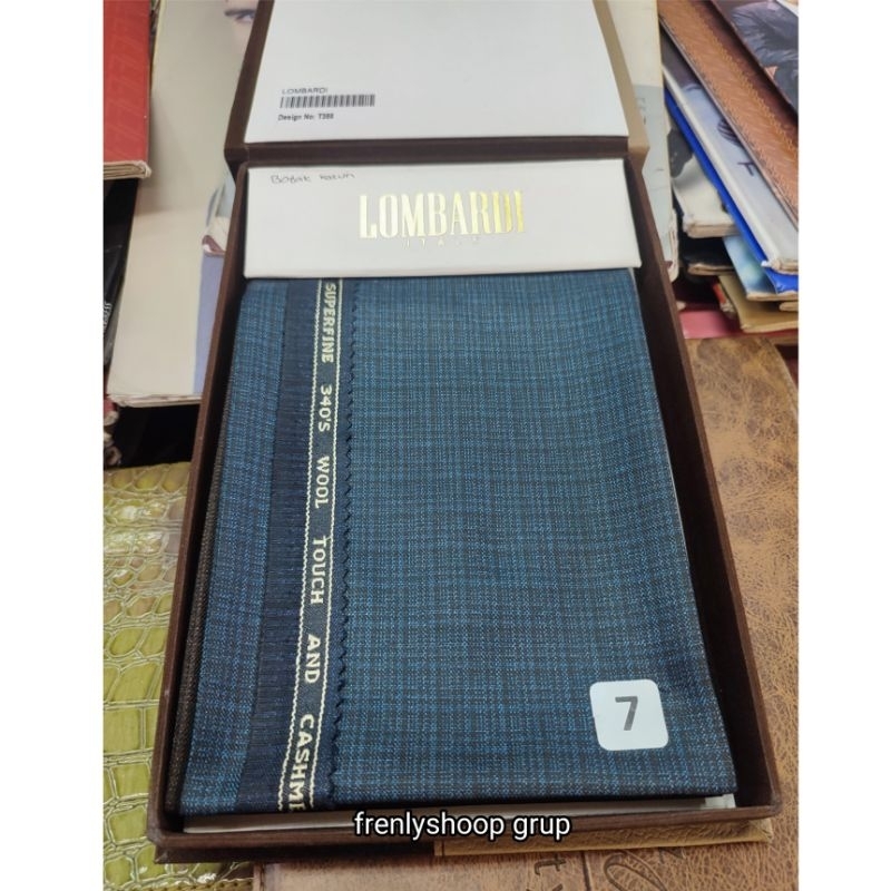 Kain Jas dan Celana semi wool Lombardi / Kain semi wool kilat Shining (hrg 0.5 mtr)