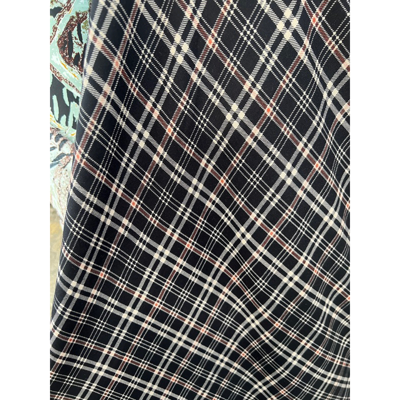 kain katun rayon viscose premium motif kotak kotak best seller