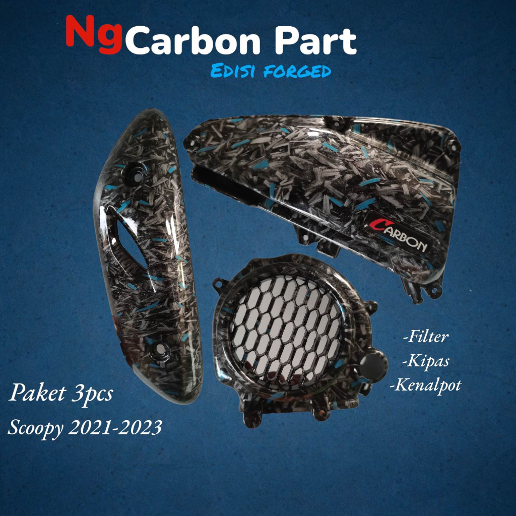 Forged Paket 3pcs Scoopy 2021 prestige Tutup knalpot kipas tutup saringan udara