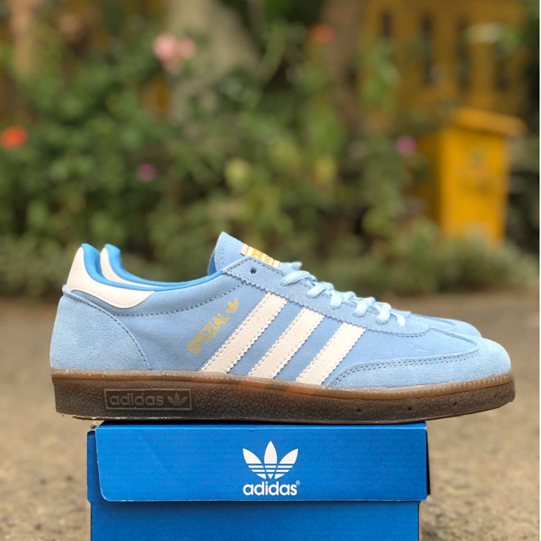 Sepatu Adidas Casual Pria Spezial Handball Ice Blue 100% Original Premium Tag myanmar