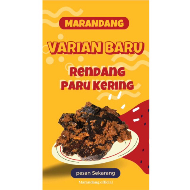 

Rendang Paru Kering 500gr MARANDANG “Umma Rendang” Rendang Minang asli 100% HALAL