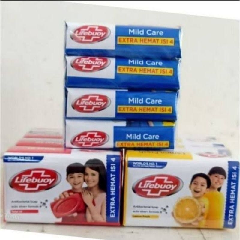 Sabun mandi batang Lifebuoy isi 4 batang 100 gram