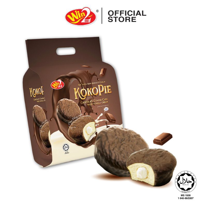 

Kokopie Cake Vanila cream Bersalut Cokelat Malaysia Win