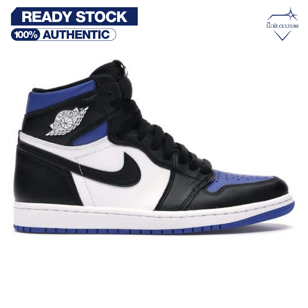 Nike Air Jordan 1 High Royal Blue Toe / Sepatu Branded Original